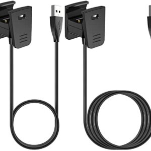 [2-Pack] Charger Cable Compatible with Fitbit Charge 2, Replacement USB Charging Cradle Dock Stand Cable for Smart Watch Fitbit Charge 2(3.3 ft/1.6ft)