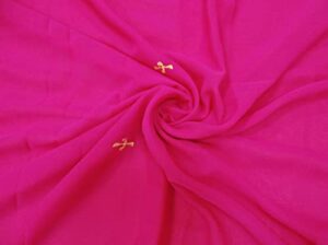 peegli indian vintage pink embroidered textile georgette home decorative cloth art décor diy fabric
