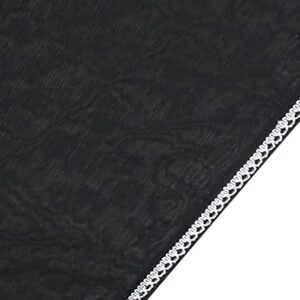 Peegli Indian Black Vintage Georgette DIY Craft Cloth Traditional Sarong Fabric Embroidered Textile