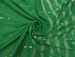 peegli indian vintage green cloth georgette diy fabric traditional dress material woven textile