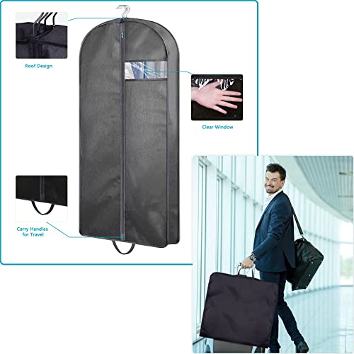 VIVUCY 40"/50 "garment bags for Closet Storage(2pcs40"+2pcs50")Garment Bags for Hanging Clothes, Suit Bags for Men Travel with Handles Garment Bags For Storage to Suit Jacket Shirt Coat Dresses