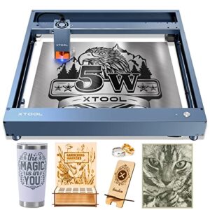 xtool d1 pro upgraded laser engraver, 5w output power laser cutter, 36w higher accuracy laser engraving machine, laser engraver for wood and metal, paper, acrylic,glass, leather etc
