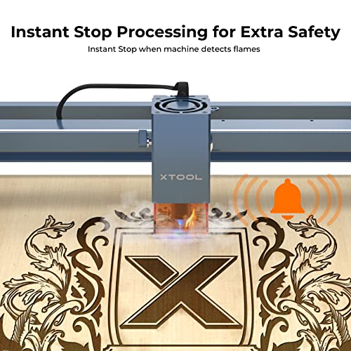 xTool D1 Pro Upgraded Laser Engraver, 5W Output Power Laser Cutter, 36W Higher Accuracy Laser Engraving Machine, Laser Engraver for Wood and Metal, Paper, Acrylic,Glass, Leather etc