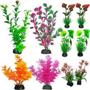 10 premium fish tank accessories or fish tank decorations ,a variety of sizes and styles of aquarium plants