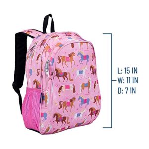 Wildkin 15 Inch Kids Backpack Bundle with Lunch Bag (Horses)