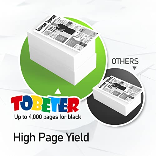 ToBeter B411/B431 44574701 Compatible Toner Cartridge Replacement for OKI Okidata b411 b411d b411f b411dn b431d b431dn mb491 mb461 mb471 mb471w Printer(2 Pack, Black)