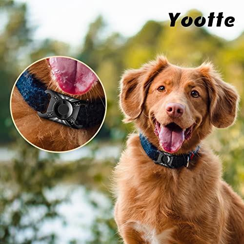 [2Pack] Waterproof Airtag Dog Collar Holder, Wear-Resistant Anti-Scratch Protective Airtag Holder Case Compatible with Pet Collar GPS Pet Trackers for Dogs Big Cats Backpack Strap etc