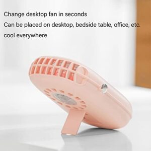 Mini Portable Fan Mini Hanging Neck Fan Quiet Personal Fan Handheld Fan for Home Office or Travel(Pink)