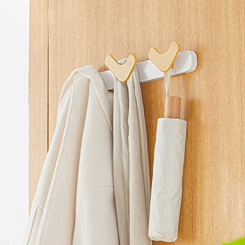 SHANIABELLE Coat Rack Wall Mounted with Shelf,Hat Racks Hooks,Coat Hooks Wall Hooks for Bag Coats Hats Towels Clothes,Coat Rack Wall Mount Wall Mount Coat Rack(Pink)