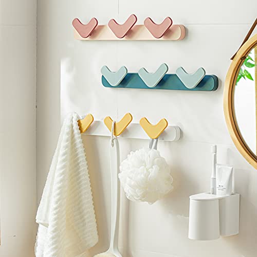 SHANIABELLE Coat Rack Wall Mounted with Shelf,Hat Racks Hooks,Coat Hooks Wall Hooks for Bag Coats Hats Towels Clothes,Coat Rack Wall Mount Wall Mount Coat Rack(Pink)