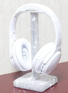 carchile sh luxury rhinestones headphone stand headset holder crystal (silver)