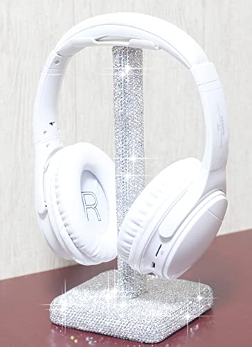 CARCHILE SH Luxury Rhinestones Headphone Stand Headset Holder Crystal (Silver)