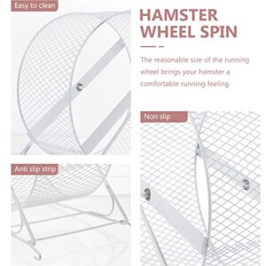 POPETPOP Hamster Wheel Hamster Running Exercise Wheel- Silent Guinea Pig Exercise Wheel with Rack Small Animals Running Wheel Toys for Hamsters, Hedgehogs, Rats Chinchilla Wheel