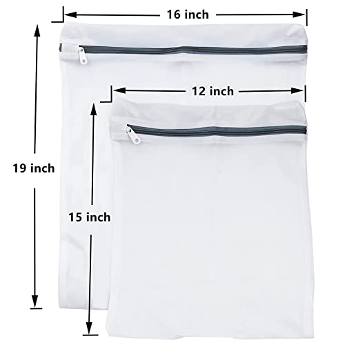 6 Pack Mesh Laundry Bags, Delicate Wash Bags for Washing Machine, Reusable Travel Organization Bag for Lingerie, Socks, Sleepwear, 3 Large, 3 Medium