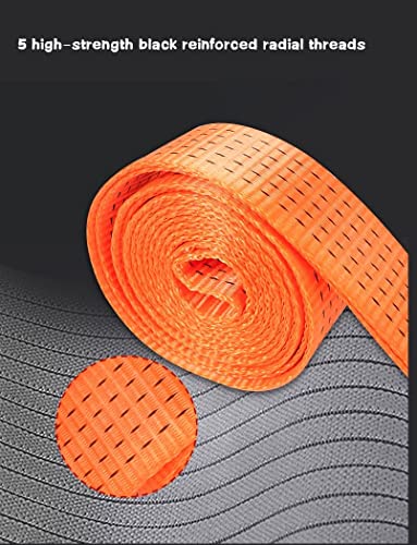 Recovery Tow Strap 2" X 20' LB Tested 20,024lb （10 US Tons ） Break Strength, Use for Emergency 4x4 Towing Rope Heavy Duty, Tree Saver, Winch Extension, Triple Reinforced Loops, Ensure Safety - SHWHLMN