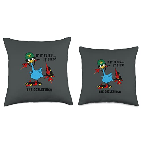 Air Defense Artillery Oozlefinch ADA Fort Sill Air Defense Artillery Oozlefinch ADA Army Fort Sill Veteran Throw Pillow, 18x18, Multicolor