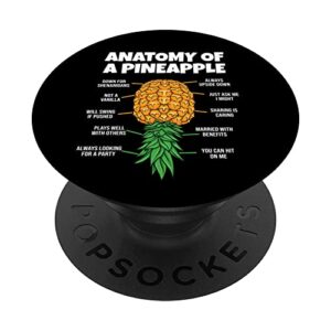 anatomy of a pineapple swinger funny upside down pineapple popsockets swappable popgrip