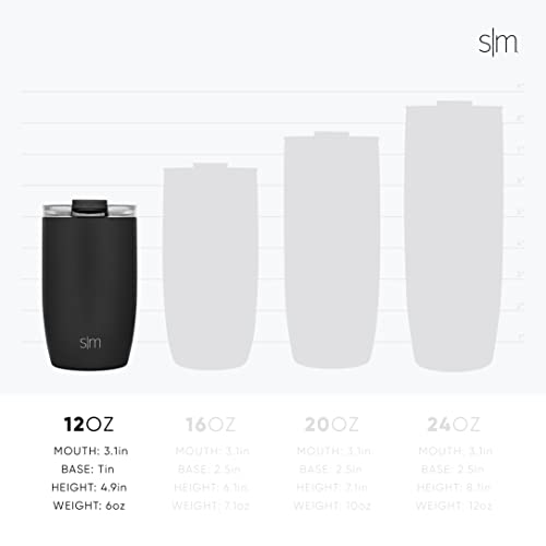 Simple Modern Travel Coffee Mug Tumbler with Flip Lid | Reusable Insulated Stainless Steel Thermos Cold Brew Iced Coffee Cup | Gifts for Women Men Him and Her | Voyager Collection | 12oz | Pale Orchid