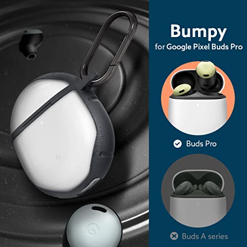 Caseology Bumpy Compatible with Google Pixel Buds Pro Case (2022) - Deep Charcoal