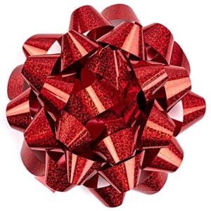 maypluss 6" gift bow assortment, 3 bows, red, perfect for birthday, christmas, holiday, party favors decorations