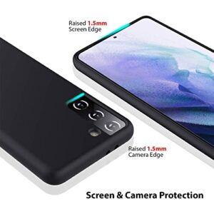 HGJTF Phone Case for TCL 30 T / T603DL (6.52") with 1 X Tempered Glass Screen Protector, Black Soft Silicone Anti-Drop TPU Bumper Non-Slip Shell Cover for TCL 30 T / T603DL - Lone Wolf