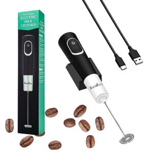 neoikos milk frother coffee mixer handheld, rechargeable coffee grinder, frother whisk, mini blender and electric mixer coffee frother for frappe, latte, matcha...