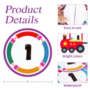 WhatSign 36Pcs Number Spot Markers Stickers 4" Line up Spots for Classroom Floor Number Stickers Classroom Line up Spot Dots Floor Decals for Back to School Kindergarten Elementary Preschool Classroom