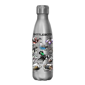 Battlebots Textbook Group 17 oz Stainless Steel Water Bottle, 17 Ounce, Multicolored