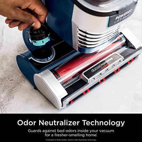 Shark AZ3002 Stratos Upright Vacuum with DuoClean PowerFins, HairPro, Powered Lift-Away, Self-Cleaning Brushroll, & Odor Neutralizer Technology, Navy