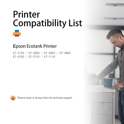 st@r ink Compatible Ink Bottle Replacement for Epson 522 502 Refill for EcoTank ET-2720 ET-2800 ET-4700 ET-4800 ET-2710 ET-2803 Printer(3BK, 1C, 1M, 1Y), 6 Packs