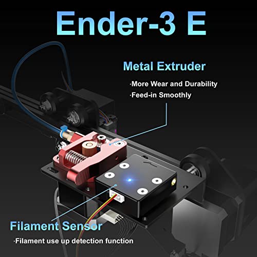 Creality Ender 3 E 3D Printers, Ender 3 Pro Upgrade FDM 3D Printer with CR Touch Auto Aux Leveling Bed, PEI Spring Steel Sheet Build Platform, Metal Extruder, Printing Size 220x220x250mm