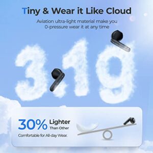 Linklike LinkPods Deep Bass Wireless Earbuds Bluetooth5.3 Earbuds with Noise Cancelling Microphone Call Clear Lightweight Wireless Earphones Hi-Fi Wireless Headphones 40H Playtime for iPhone&Android