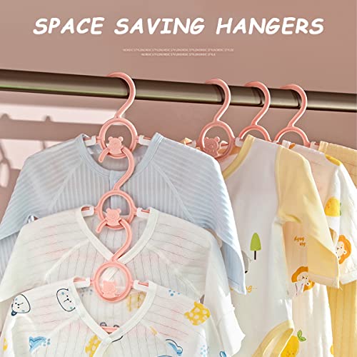 40 Pack Baby Hangers for Closet Plastic Kids Hangers Clothes Space Saving Hangers Non Slip Extendable Baby Hangers for Nursery Toddler Heavy Duty Clothing Hangers Bulk, Mixed Color