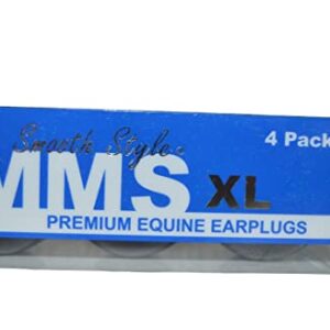 Pomms XL Horse Ear Plugs - 1 Pack Smooth Style Extra Large Black Ear Plugs for Showing, Training and Competitions with a Horse Shaped Bottle Opener Keychain (Color May Vary)