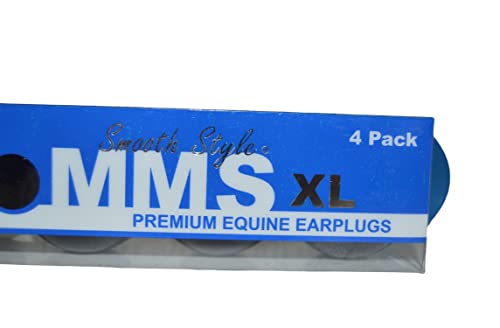 Pomms XL Horse Ear Plugs - 1 Pack Smooth Style Extra Large Black Ear Plugs for Showing, Training and Competitions with a Horse Shaped Bottle Opener Keychain (Color May Vary)