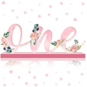 floral one letter sign table centerpieces party decorations rose gold floral backdrop wooden girls 1st birthday theme party supplies floral table topper ornament for baby shower girls party decor