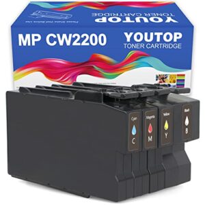 youtop remanufactured 4pk 841720 841721 841722 841723 ink cartridge replacement for ricoh aficio mp-cw1200 2000 2200 gestetner mp cw2200 lanier mp cw2200 cw2201sp savin mp cw2200 cw2201sp