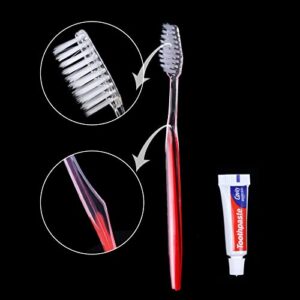 skourvut Disposable Toothbrushes with Toothpaste Individually Wrapped 5 Colors Bulk Toothbrush and Toothpaste 10g for Homeless,Shelter,Air Bnb/Hotel/Guest Apartment (30)
