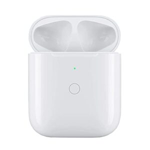wireless charging case earbuds 2nd generation replacement for pro with bluetooth pairing sync button,support wired & wireless charging - white