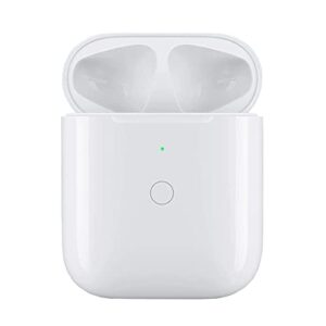 Wireless Charging Case Earbuds 2nd Generation Replacement for Pro with Bluetooth Pairing Sync Button,Support Wired & Wireless Charging - White