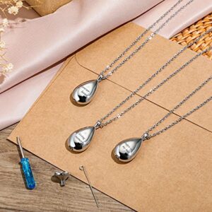 Kigeli 3 Pieces Urn Necklaces for Ashes Memorial Cremation Ashes Urn Pendant Necklace Cremation Jewelry for Ashes Urn Necklace for Ashes for Women Men