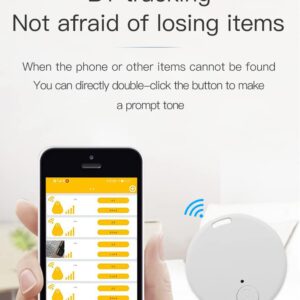 Beauty HAO Mini Dog GPS Tracking Device, No Monthly Fee App Locator, 2022 New Version Portable Bluetooth Intelligent Anti-Lost Device for Luggages/ Kid/ Pet Bluetooth Alarms (White)