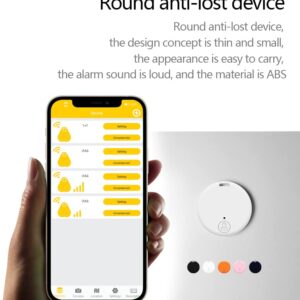 Beauty HAO Mini Dog GPS Tracking Device, No Monthly Fee App Locator, 2022 New Version Portable Bluetooth Intelligent Anti-Lost Device for Luggages/ Kid/ Pet Bluetooth Alarms (White)