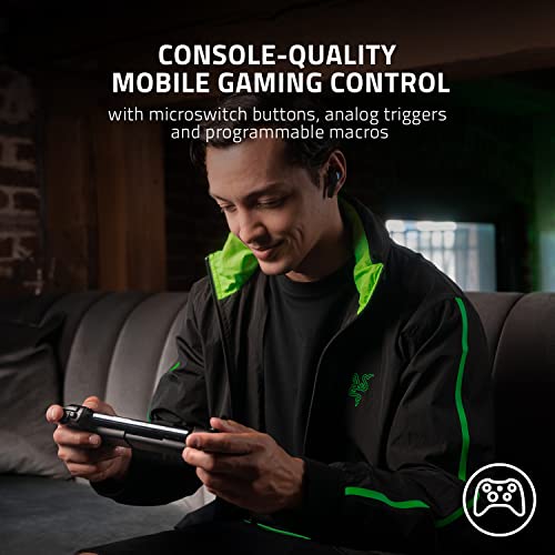 Razer Kishi V2 Mobile Gaming Controller for Android Opus X Wireless Low Latency Headset: Mobile Gaming Bundle