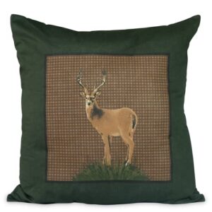 visi-one true grit the lodge deer decorative hunting square throw pillow, 20" x 20" inches, multi