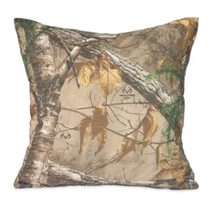 visi-one filled realtree pillow, 18" x 18" inches, camouflage
