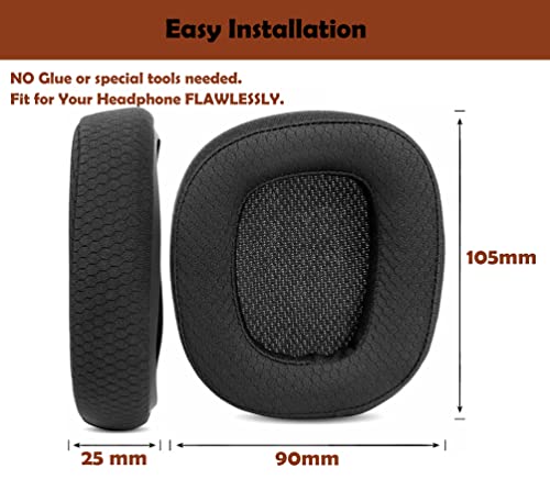 DowiTech Noise Isolation Headset Ear Cushions Replacement Ear Pads Headphone Earpads Compatible with Logitech G935 G933 G633 G533 G233 Wireless Gaming Headphone