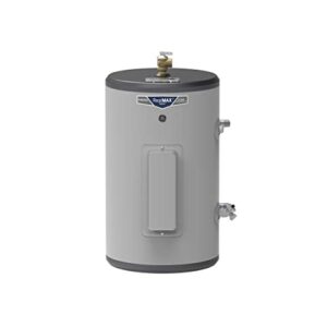 GE APPLIANCES Point of Use Water Heater | Electric Water Heater with Adjustable Thermostat & Drain Valve | 10 Gallon | 120 Volt | Stainless Steel, Gray (GE10P08BAR)