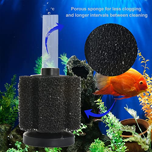 Premium Course Aquarium Sponge Filter - Medium - For Greater Intervals Between Cleaning! - Fits 5 Gallon Tanks and above- Fish Tank Sponge Filter - Compare To ATI Pro or Aquarium Co-Op Filter