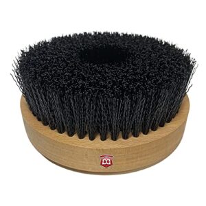 detail direct carpet shampoo scrub brush, 5'' wood block brush for rotary buffers - polishers